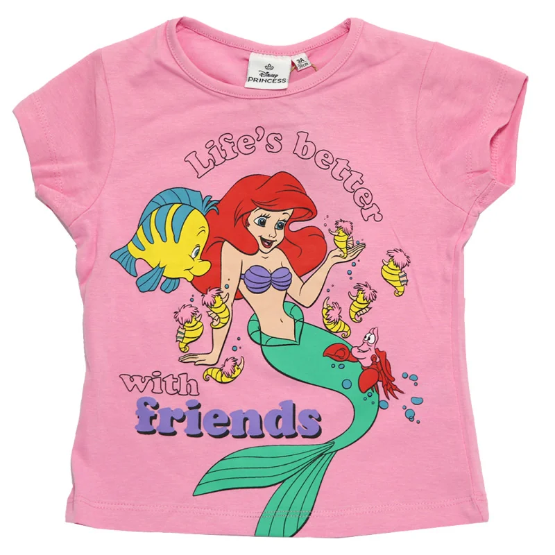 Παιδικό T-shirt Disney Princess Ariel "Life's Better with Friends" – Ροζ - 100% Βαμβάκι (YE10383.Pink) Παιδικό T-shirt Disney Princess Ariel "Life's Better with Friends" – Ροζ - 100% Βαμβάκι (YE10383.Pink)