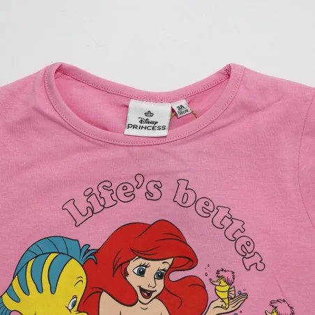 Παιδικό T-shirt Disney Princess Ariel "Life's Better with Friends" – Ροζ - 100% Βαμβάκι (YE10383.Pink) Παιδικό T-shirt Disney Princess Ariel "Life's Better with Friends" – Ροζ - 100% Βαμβάκι (YE10383.Pink)