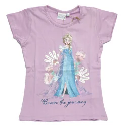 Παιδικό T-shirt Frozen Elsa "Brave the Journey" – Λιλά -100% Βαμβάκι (YE10054.Purple) - Κοντομάνικα μπλουζάκια