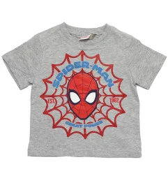 Παιδικό T-shirt Marvel Spiderman "Great Power" – Γκρι Μελανζέ -100% Βαμβάκι (YE10198.Grey) - Κοντομάνικα μπλουζάκια