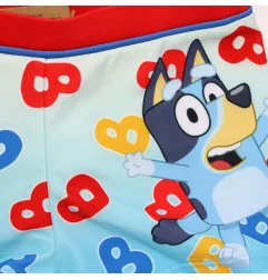 Παιδικό Μαγιό Μποξεράκι Bluey & Bingo – Γαλάζιο με Κόκκινη Μέση - Quick-Dry (YE18006. Red)