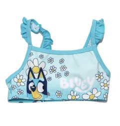 Παιδικό Μαγιό Μπικίνι Bluey "Daisy Days" – Γαλάζιο με Βολάν & Floral Σχέδια (YE18004. BLUE) - Μαγιό για κορίτσια