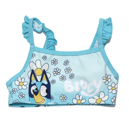 Παιδικό Μαγιό Μπικίνι Bluey "Daisy Days" – Γαλάζιο με Βολάν & Floral Σχέδια (YE18004. BLUE)