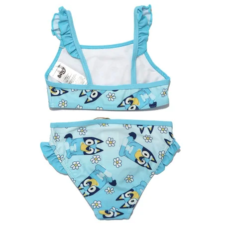 Παιδικό Μαγιό Μπικίνι Bluey "Daisy Days" – Γαλάζιο με Βολάν & Floral Σχέδια (YE18004. BLUE)
