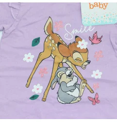 Βρεφικό Καλοκαιρινό Φορμάκι Disney Baby Bambi "Smile" – Λιλά με Βολάν (WE0017 Purple)