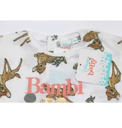 Βρεφική Κοντομάνικη Μπλούζα Disney Baby Bambi & Friends – All-over Print - 100% Βαμβάκι (EV0091 white)