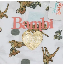Βρεφική Κοντομάνικη Μπλούζα Disney Baby Bambi & Friends – All-over Print - 100% Βαμβάκι (EV0091 white) - Κοντομάνικα μπλουζάκια