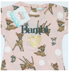 Βρεφική Κοντομάνικη Μπλούζα Disney Baby Bambi & Thumper "Best Friends" – Ανοιχτό Ροζ -100% Βαμβάκι (EV0091 pink) - Κοντομάνικ...