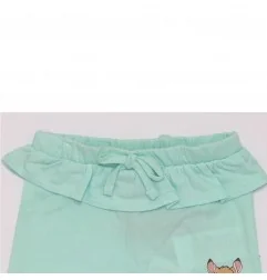 Βρεφικό Καλοκαιρινό Σορτς Disney Baby Bambi "Floral" – Χρώμα Μέντας - 100% Οργανικό Βαμβάκι (EV0015.BIO) - Σορτς/ Βερμούδες