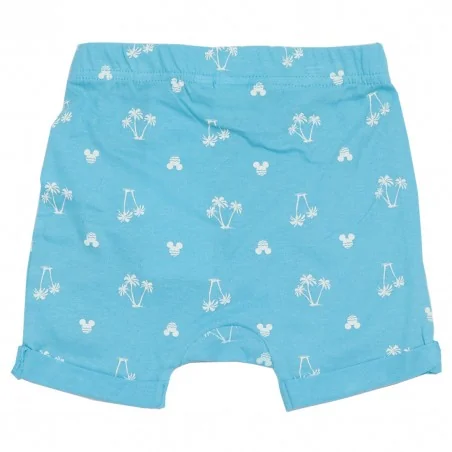 Βρεφικό Σορτσάκι Disney Mickey Mouse "Summer Vibes" – Γαλάζιο (100% Βαμβάκι) (WE0031)