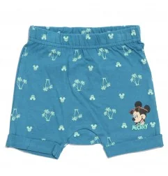 Βρεφικό Σορτσάκι Disney Mickey Mouse "Tropical Style" – Πετρόλ - 100% Βαμβάκι (WE0031 Tourq) - Σορτς/ Βερμούδες