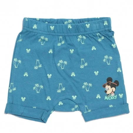 Βρεφικό Σορτσάκι Disney Mickey Mouse "Tropical Style" – Πετρόλ - 100% Βαμβάκι (WE0031 Tourq) - Σορτς/ Βερμούδες