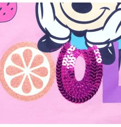 Παιδικό Σετ Disney Minnie Mouse "Be Cool" – Ροζ T-Shirt με Παγιέτες & Λευκή Φούστα -100% Βαμβάκι (YE10110 Pink) - Καλοκαιρινά...