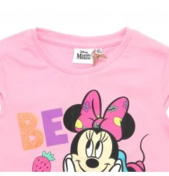 Παιδικό Σετ Disney Minnie Mouse "Be Cool" – Ροζ T-Shirt με Παγιέτες & Λευκή Φούστα -100% Βαμβάκι (YE10110 Pink) - Καλοκαιρινά...