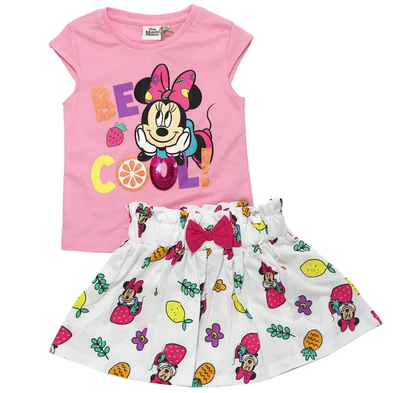 Παιδικό Σετ Disney Minnie Mouse "Be Cool" – Ροζ T-Shirt με Παγιέτες & Λευκή Φούστα -100% Βαμβάκι (YE10110 Pink) Παιδικό Σετ Disney Minnie Mouse "Be Cool" – Ροζ T-Shirt με Παγιέτες & Λευκή Φούστα -100% Βαμβάκι (YE10110 Pink)