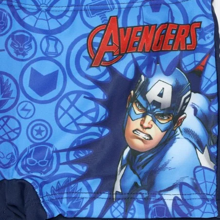 Παιδικό Μαγιό Boxer Marvel Avengers – "Heroic Blue" με Iron Man & Captain America (YE18016 NAVY)