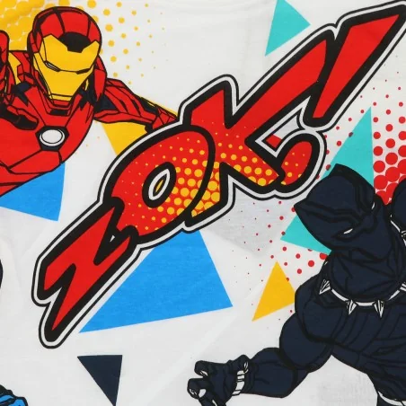 Παιδική Κοντομάνικη Μπλούζα Marvel Avengers "ZOK!" – Λευκή - 100% Βαμβάκι (YE10018 white)