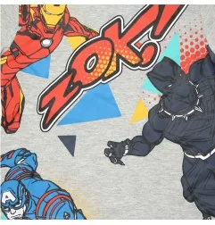 Παιδική Κοντομάνικη Μπλούζα Marvel Avengers "ZOK!" – Γκρι - 100% Βαμβάκι (YE10018GREY)