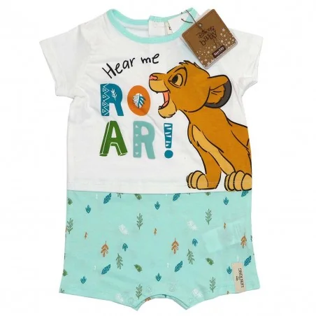 Βρεφικό Καλοκαιρινό Φορμάκι Disney Baby "Lion King – Simba" – Βεραμάν- 100% Οργανικό Βαμβάκι ( EV0039.BIO) - Καλοκαιρινά φορμ...
