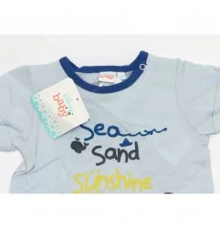 Βρεφικό Καλοκαιρινό Φορμάκι Disney Baby "Mickey Mouse – Sea, Sand & Sunshine" - Γαλάζιο (UE0036 Blue) - Καλοκαιρινά φορμάκια