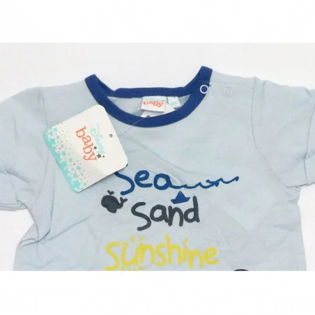 Βρεφικό Καλοκαιρινό Φορμάκι Disney Baby "Mickey Mouse – Sea, Sand & Sunshine" - Γαλάζιο (UE0036 Blue)
