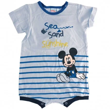 Βρεφικό Καλοκαιρινό Φορμάκι Disney Baby "Mickey Mouse – Sea, Sand & Sunshine" - Γαλάζιο (UE0036 Blue) - Καλοκαιρινά φορμάκια