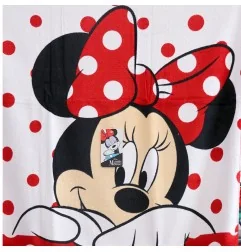 Παιδική Πετσέτα Θαλάσσης "Minnie Mouse Red Polka Dot" - 100% Βαμβακερή - 70x140εκ. (YE18242) - Πετσέτες Βαμβακερές