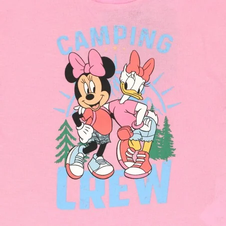 Βρεφικό Μπλουζάκι Disney Baby "Camping Crew" - 100% Οργανικό Βαμβάκι - Ροζ (EV0073.BIO pink)