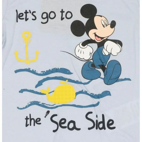 Βρεφικό Μπλουζάκι Disney Baby "Let's Go to the Sea Side" - 100% Οργανικό Βαμβάκι - Γαλάζιο (UE0034 BLUE)