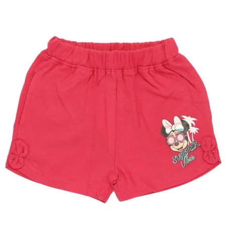 Βρεφικό Βαμβακερό Σορτσάκι Minnie Mouse "Summer Vibes" – Disney Φούξια (EV0064 pink) - Σορτς/ Βερμούδες