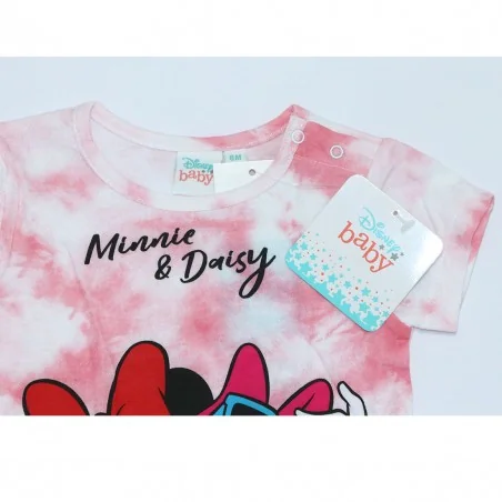 Βρεφική Βαμβακερή Μπλούζα Minnie & Daisy "Best Friends" – Disney - Tie-Dye Ροζ (EV0095 pink)