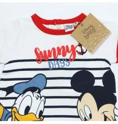 Βρεφικό Φορμάκι Mickey & Donald "Sunny Days" – Disney - 100% Οργανικό Βαμβάκι (WE0029.BIO White) - Καλοκαιρινά φορμάκια