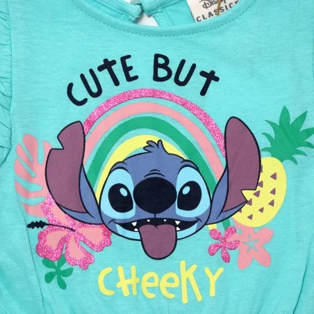 Παιδική Ολόσωμη Φόρμα Playsuit Stitch "Cute but Cheeky" – Disney - Βεραμάν (YE10065.TURQUOISE)