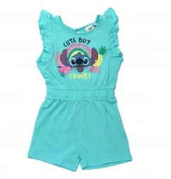 Παιδική Ολόσωμη Φόρμα Playsuit Stitch "Cute but Cheeky" – Disney - Βεραμάν (YE10065.TURQUOISE) - Σορτς/ Βερμούδες