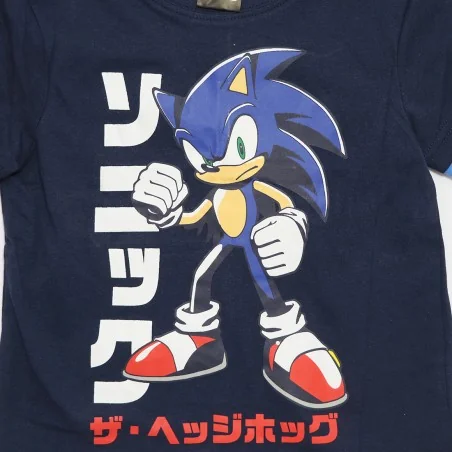 Παιδικό Σετ Sonic the Hedgehog "The Hedgehog" – Navy Μπλε & Γαλάζιο - 100% Βαμβάκι (YE10440.NAVY)