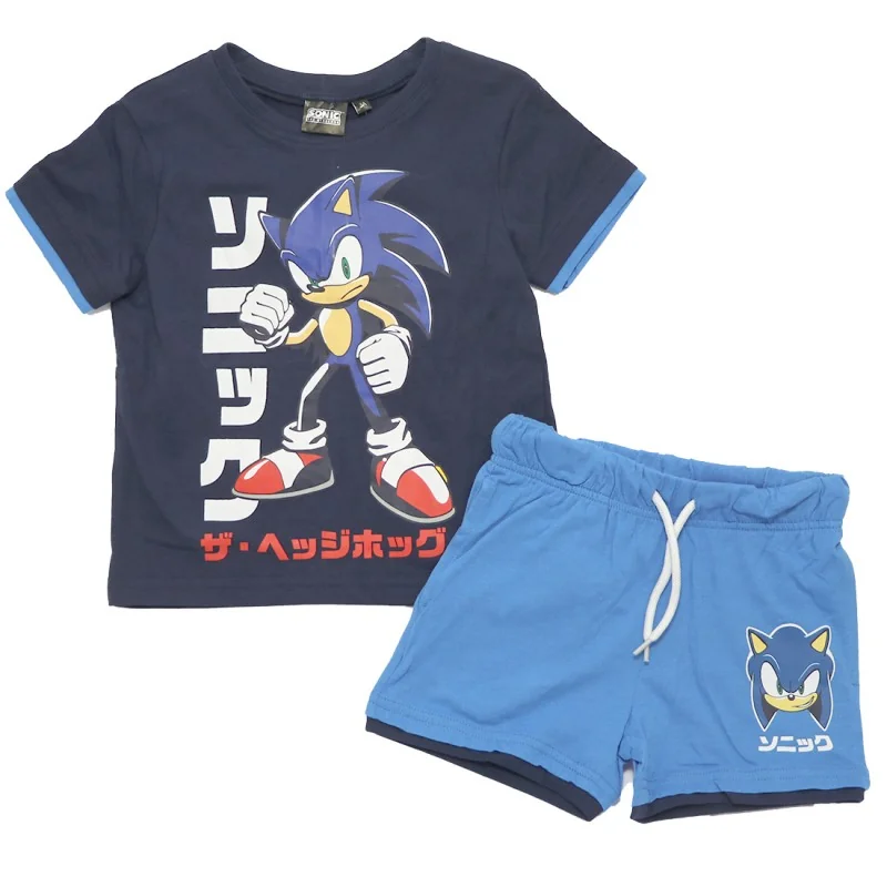 Παιδικό Σετ Sonic the Hedgehog "The Hedgehog" – Navy Μπλε & Γαλάζιο - 100% Βαμβάκι (YE10440.NAVY)
