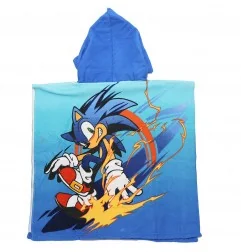 Παιδική Πετσέτα Πόντσο Sonic the Hedgehog "Sonic Speed" – Microfiber Fast Dry 55x110εκ. (YE18283) - Quick dry - Microfiber Πό...