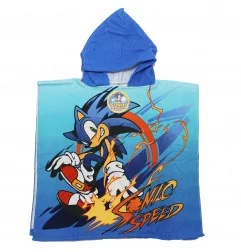Παιδική Πετσέτα Πόντσο Sonic the Hedgehog "Sonic Speed" – Microfiber Fast Dry 55x110εκ. (YE18283) - Quick dry - Microfiber Πό...