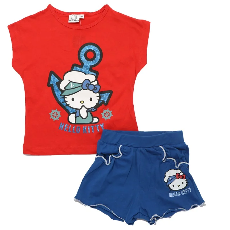 Παιδικό Καλοκαιρινό Σετ Hello Kitty "Sailor Girl" – Κόκκινο & Μπλε -100% Βαμβάκι (YE10410RED) Παιδικό Καλοκαιρινό Σετ Hello Kitty "Sailor Girl" – Κόκκινο & Μπλε -100% Βαμβάκι (YE10410RED)