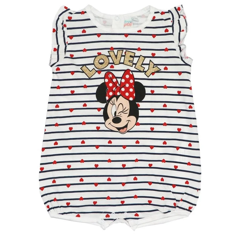 Βρεφικό Καλοκαιρινό Φορμάκι Minnie Mouse "Lovely" – Λευκό με Ναυτικό Ριγέ & Καρδούλες -100% Βαμβάκι (EV0083 navy) Βρεφικό Καλοκαιρινό Φορμάκι Minnie Mouse "Lovely" – Λευκό με Ναυτικό Ριγέ & Καρδούλες -100% Βαμβάκι (EV0083 navy)