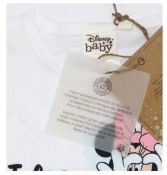 Βρεφικό Κοντομάνικο Μπλουζάκι Disney Baby "Minnie Mouse – I Love My Planet" - 100% Οργανικό Βαμβάκι (UE0069) - Κοντομάνικα μπ...