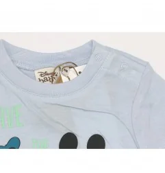 Βρεφικό Κοντομάνικο Μπλουζάκι Disney Baby "Mickey & Donald – Save the Planet" – Σιέλ - 100% Οργανικό Βαμβάκι (UE0057 Blue)