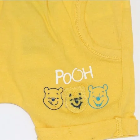 Βρεφικό Βαμβακερό Σορτσάκι Disney Baby "Winnie the Pooh" – Κίτρινο (EV0019 yellow)