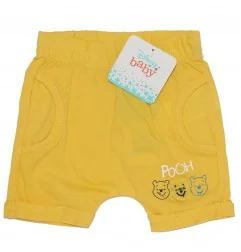 Βρεφικό Βαμβακερό Σορτσάκι Disney Baby "Winnie the Pooh" – Κίτρινο (EV0019 yellow) - Σορτς/ Βερμούδες