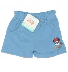 Βρεφικό Βαμβακερό Σορτσάκι Disney Baby "Minnie Mouse" με Φιόγκο – Σιέλ (ET0092 BLUE) - Σορτς/ Βερμούδες