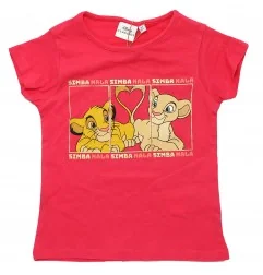 Παιδικό Βαμβακερό Κοντομάνικο Μπλουζάκι Disney Classics "Lion King - Simba & Nala" – Φούξια (YE10255.FUSHIA) - Κοντομάνικα μπ...
