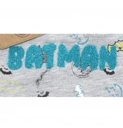 Βρεφικό Κοντομάνικο Φορμάκι Batman "Super Hero" – 100% Οργανικό Βαμβάκι (EV0032.BIO grey) - Καλοκαιρινά φορμάκια