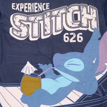 Εφηβικό Κοντομάνικο Μπλουζάκι Stitch "Experience 626" – Navy Μπλε 100% Βαμβάκι (YE10083.Navy)