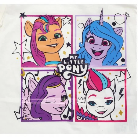 Παιδικό Κοντομάνικο Μπλουζάκι My Little Pony "Magic Friends" – Εκρού (100% Βαμβάκι) (YE10433.ECRU)