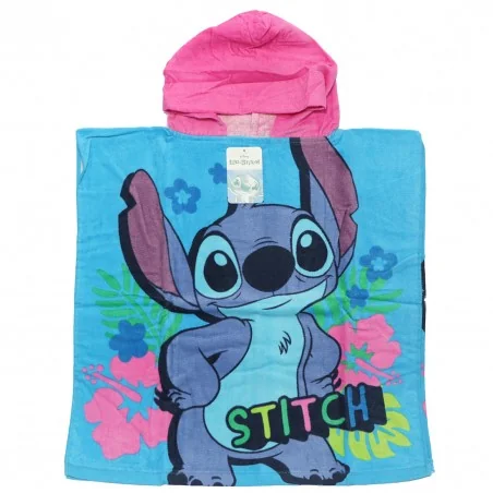 Παιδική Πετσέτα Πόντσο Disney Stitch & Angel "Aloha Friends" – 55x110εκ. 100% Βαμβάκι (YE18266) - Πόντσο θαλάσσης